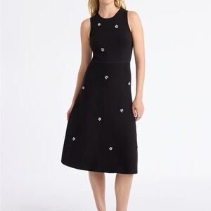 Free Assembly Women's and Women's Plus Beaded Sleeveless Midi Sweater Dress